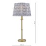 English Heritage Lighting English Heritage - Marble Hill Table Lamp Aged Brass With Shade