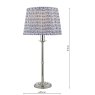 English Heritage Lighting English Heritage - Marble Hill Table Lamp Polished Nickel With Shade