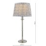 English Heritage Lighting English Heritage - Marble Hill Table Lamp Polished Nickel With Shade