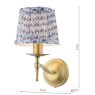 English Heritage Lighting English Heritage - Marble Hill Wall Light Aged Brass With Shade