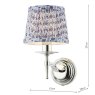 English Heritage Lighting English Heritage - Marble Hill Wall Light Polished Nickel With Shade