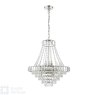 English Heritage Lighting English Heritage - Osborne House 12 Light Chandelier Polished Nickel and Crystal