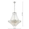English Heritage Lighting English Heritage - Osborne House 12 Light Chandelier Polished Nickel and Crystal