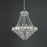 English Heritage Lighting English Heritage - Osborne House 12 Light Chandelier Polished Nickel and Crystal