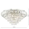 English Heritage Lighting English Heritage - Osborne House 7 Light Flush Polished Nickel and Crystal