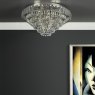 English Heritage Lighting English Heritage - Osborne House 7 Light Flush Polished Nickel and Crystal