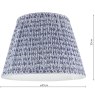 English Heritage Lighting English Heritage - St John Street Blue Cotton Empire Shade (35cm)