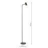 Dar Lighting Dar - Thierry Task Floor Lamp Matt Black