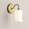 Laura Ashley Lighting Laura Ashley - Lidsell Wall Light Matt Antique Brass and Opal Glass