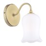 Laura Ashley Lighting Laura Ashley - Lidsell Wall Light Matt Antique Brass and Opal Glass