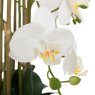 Gallery Direct Faux Plants - Real Touch White Orchid In Cement Style Pot