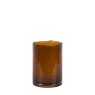 Gallery Direct Accessories - Edged Cut Glass Vase Brown Small