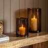 Gallery Direct Accessories - Edged Cut Glass Vase Brown Small