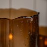 Gallery Direct Accessories - Edged Cut Glass Vase Brown Large