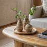 Gallery Direct Accessories - Elia Ceramic Ridged Bud Vases Natural Set of 3