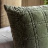 Gallery Direct Cushions - Cotton Velvet Quilted Cushion Olive