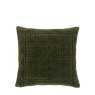 Gallery Direct Cushions - Cotton Velvet Quilted Cushion Olive