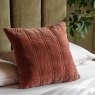 Gallery Direct Cushions - Cotton Velvet Quilted Cushion Rust