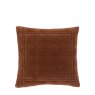 Gallery Direct Cushions - Cotton Velvet Quilted Cushion Rust