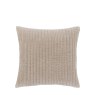 Gallery Direct Cushions - Cotton Velvet Stitched Cushion Taupe