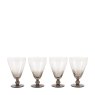Gallery Direct Accessories - Swirl Wine Glass Smoked Grey (4pk)