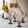 Gallery Direct Accessories - Swirl Wine Glass Smoked Grey (4pk)