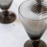 Gallery Direct Accessories - Swirl Wine Glass Smoked Grey (4pk)