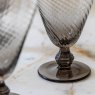 Gallery Direct Accessories - Swirl Wine Glass Smoked Grey (4pk)