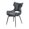 Torelli Furniture Ltd Raffaello - Swivel Dining Chair (Grey Faux Leather)