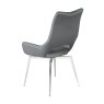 Torelli Furniture Ltd Spinello - Swivel Dining Chair (Grey Faux Leather)