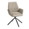 Torelli Furniture Ltd Zanetti - Swivel Dining Chair (Mink Fabric)