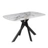 Torelli Furniture Ltd Abbott - White Marble Ceramic Dining Table (140cm)