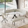 Torelli Furniture Ltd Abbott - White Marble Ceramic Dining Table (140cm)