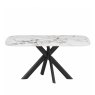 Torelli Furniture Ltd Abbott - White Marble Ceramic Dining Table (140cm)