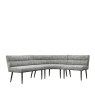 Torelli Furniture Ltd Abbott - Curved Corner Bench Set (Grey Fabric)