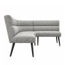Torelli Furniture Ltd Abbott - Curved Corner Bench Set (Grey Fabric)