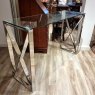 Serene Furnishings Bank - Console Table Polished S/S