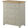 Classic Furniture Bridgend - 2+3 Drawer Chest (Stone)