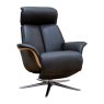 G Plan Upholstery G Plan Ergoform Oslo - Power Recliner Chair (Upholstered Sides with Polished Base)