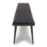 Furniture Link Austin - Bench 160cm (Black Leather)