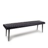 Furniture Link Austin - Bench 160cm (Black Leather)