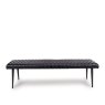 Furniture Link Austin - Bench 160cm (Black Leather)