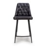 Furniture Link Bradley - Counter Dining Chair (Black Buffalo Leather)