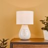 Dar Lighting Dar - Boris Table Lamp White Ceramic With Shade