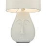 Dar Lighting Dar - Boris Table Lamp White Ceramic With Shade