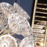 Laura Ashley Laura Ashley - Elwick 6 Light Pendant Textured Glass Antique Brass