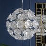 Laura Ashley Laura Ashley - Elwick 6 Light Pendant Textured Glass Antique Brass