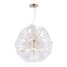 Laura Ashley Laura Ashley - Elwick 6 Light Pendant Textured Glass Antique Brass