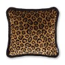 Paloma Home Paloma Home Cushions - Luxe Velvet Leopard Fibre Scatter Old Gold