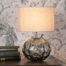 Laura Ashley Laura Ashley - Elderdale Table Lamp Smoked Glass Polished Chrome With Shade